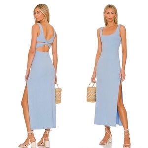 NWT L*SPACE Mara Midi Dress in Light Sky Blue